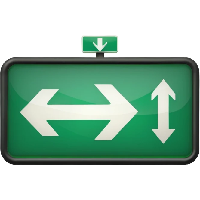 Exit Sign – green arrow emoji