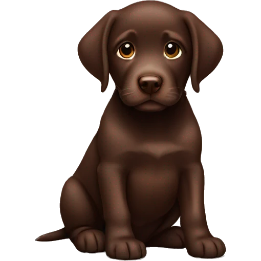 Chocolate lab puppy  emoji