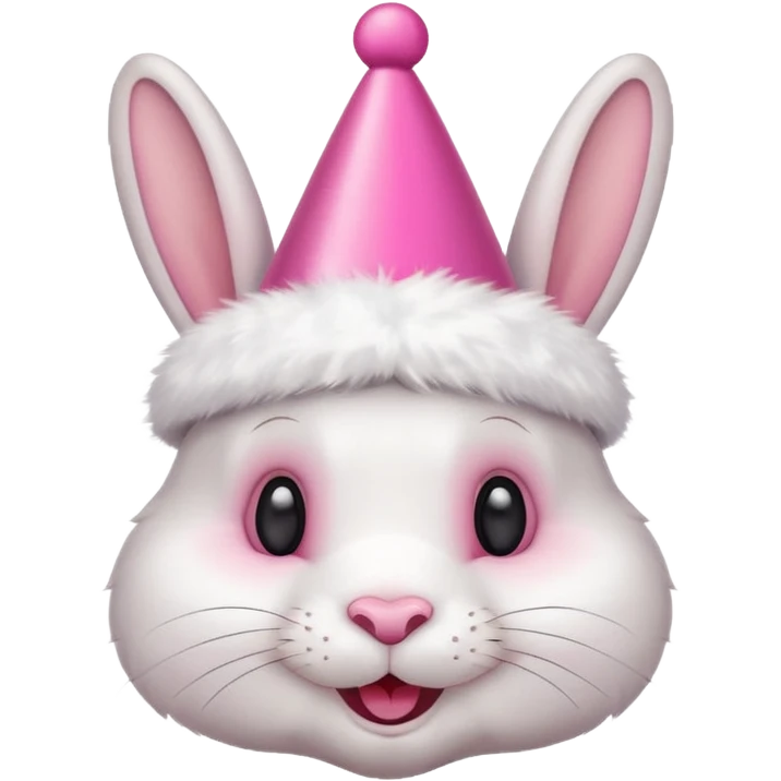 rabbit wearing party hat emoji