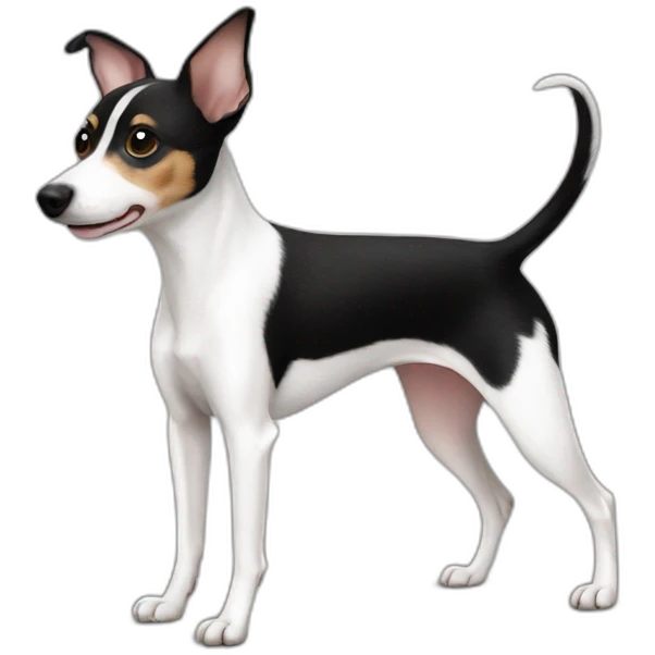 rat terrier white and black emoji