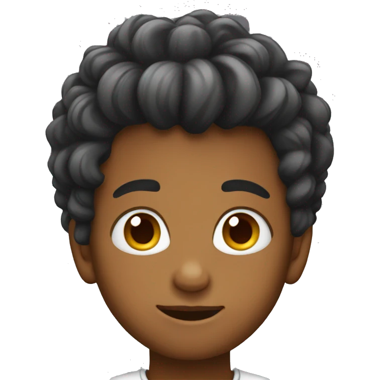 kid with very bold hair emoji