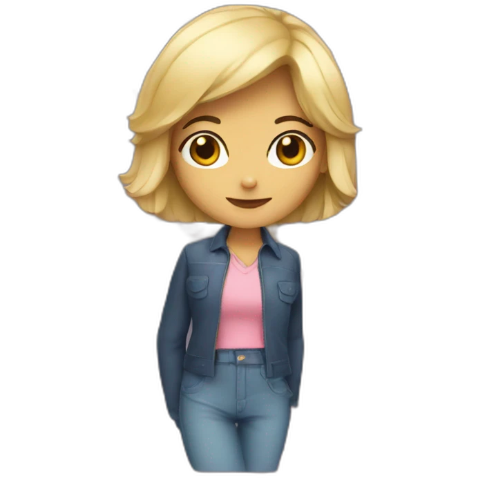 TV girl heart  emoji