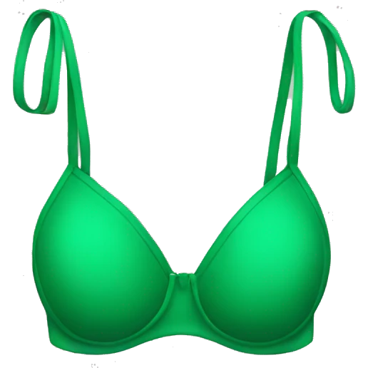 green bikini bra emoji