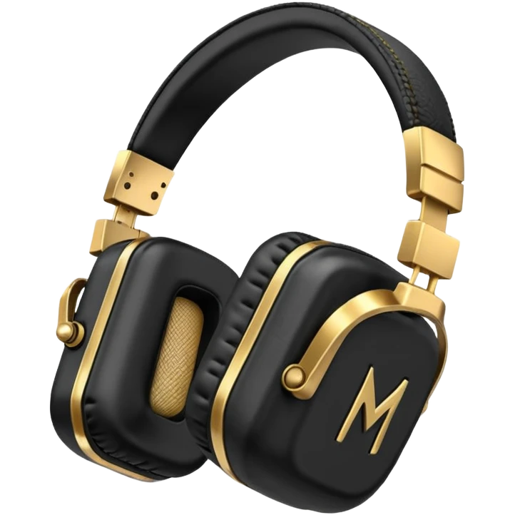 Icon of headphones with square ear pads in the Marshall style. emoji