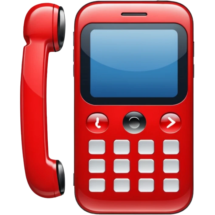 red cell phone emoji