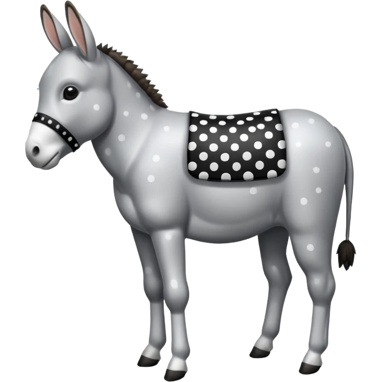 polka dots donkey body emoji