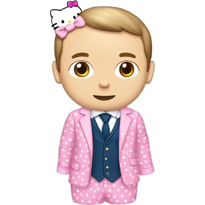 Macron with hello kitty pyjamas’s emoji