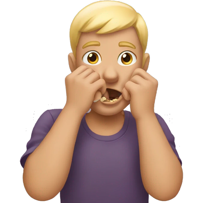 person biting their nails emoji