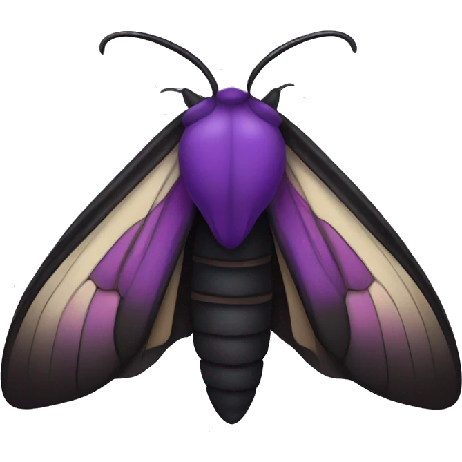 Black and purple moth emoji