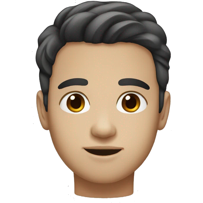 White boy dark hair brown eyes emoji