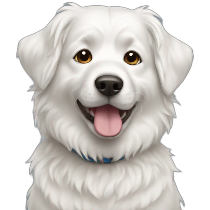 bobtail white dog emoji
