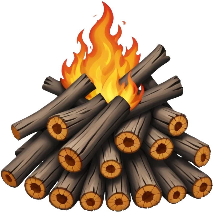 Smoking a wood emoji