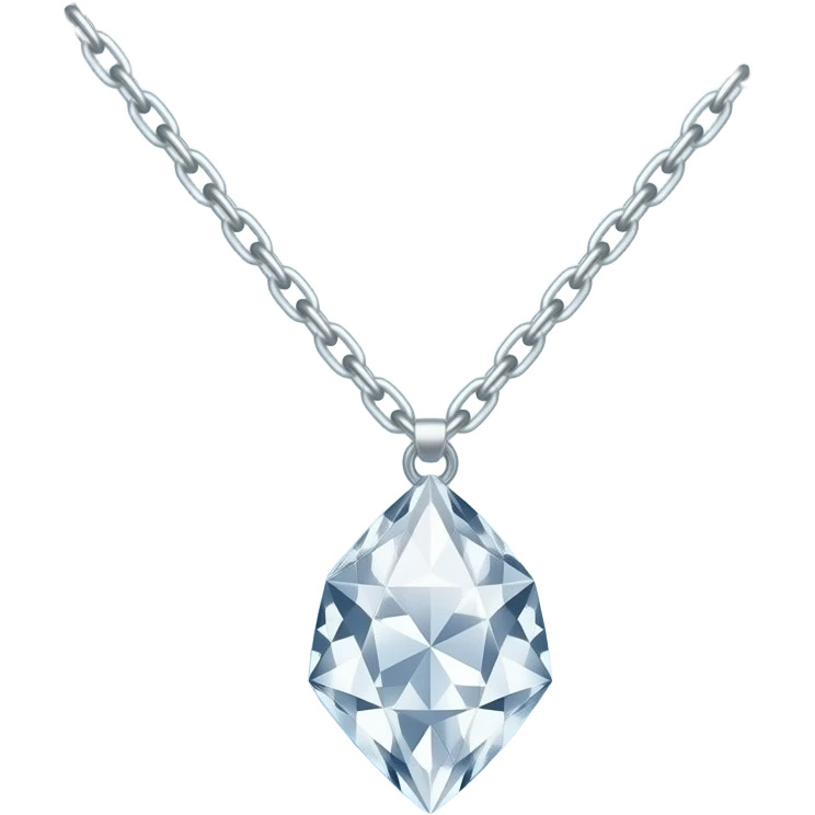 Ice cube with a diamond necklace emoji