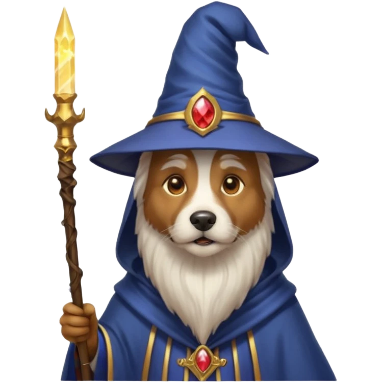 Dog wizard emoji