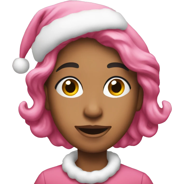 Pink Christmas emoji