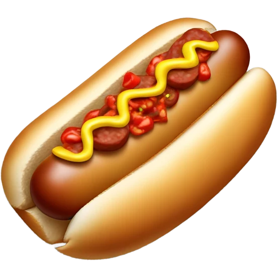 Hot dog with chili emoji
