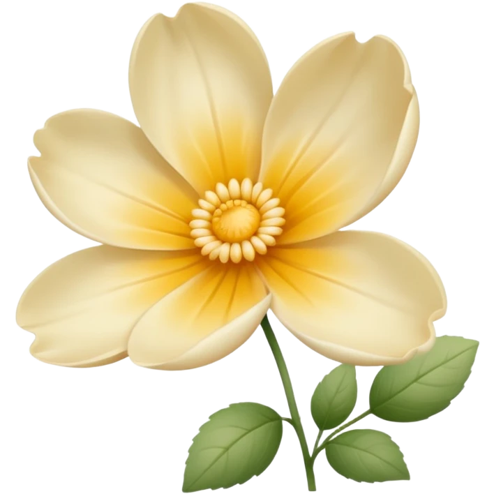 Creamy color flower aesthetic  emoji