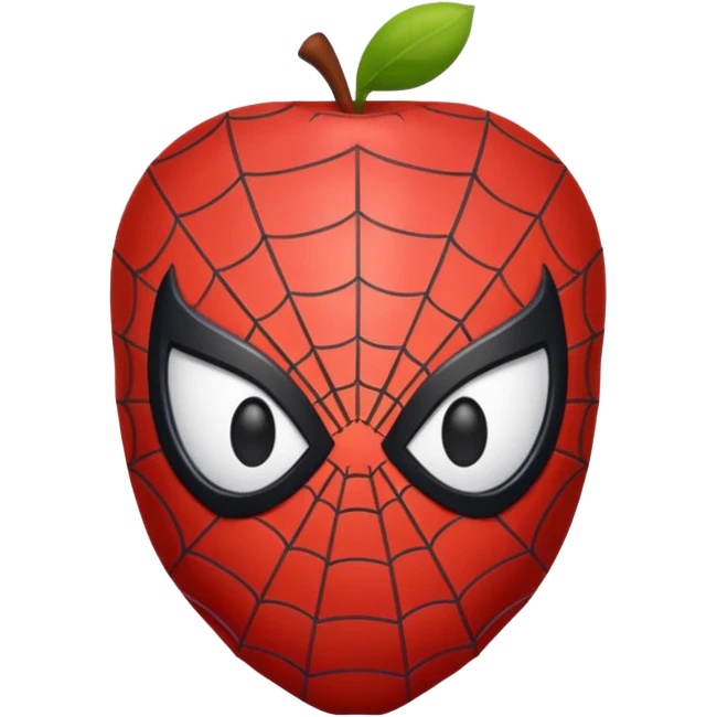 Spiderman, simple and expressive, apple emoji style emoji