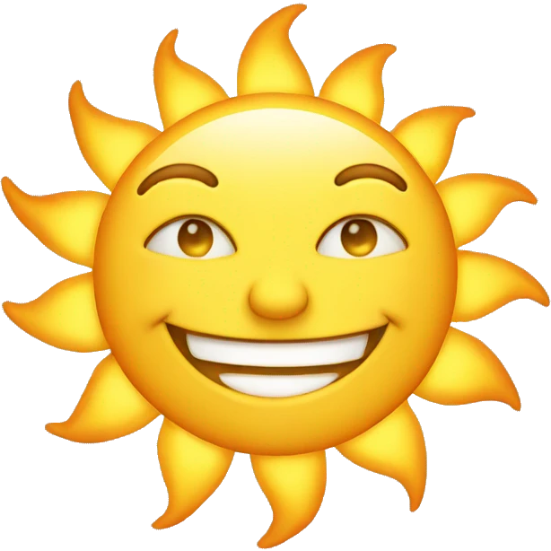 Smiling sun emoji