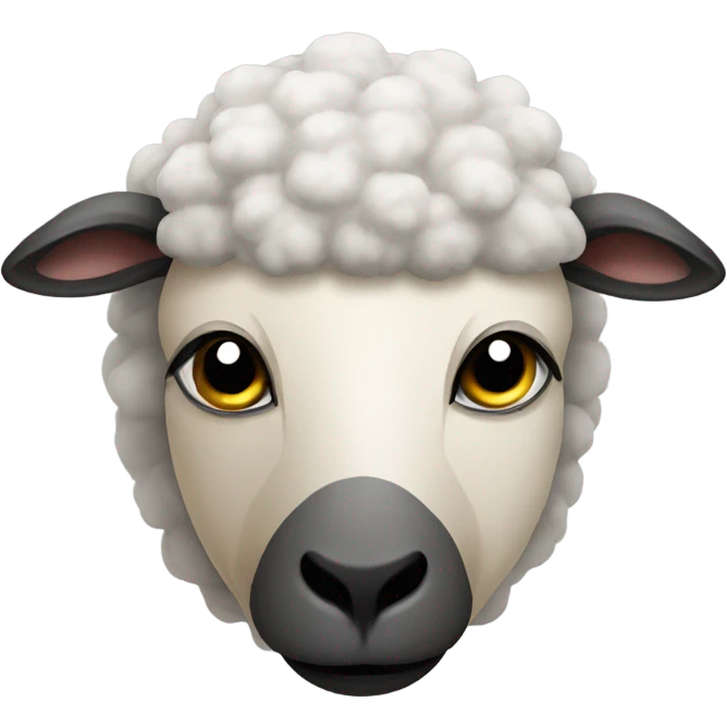Sheep wearing face mask emoji