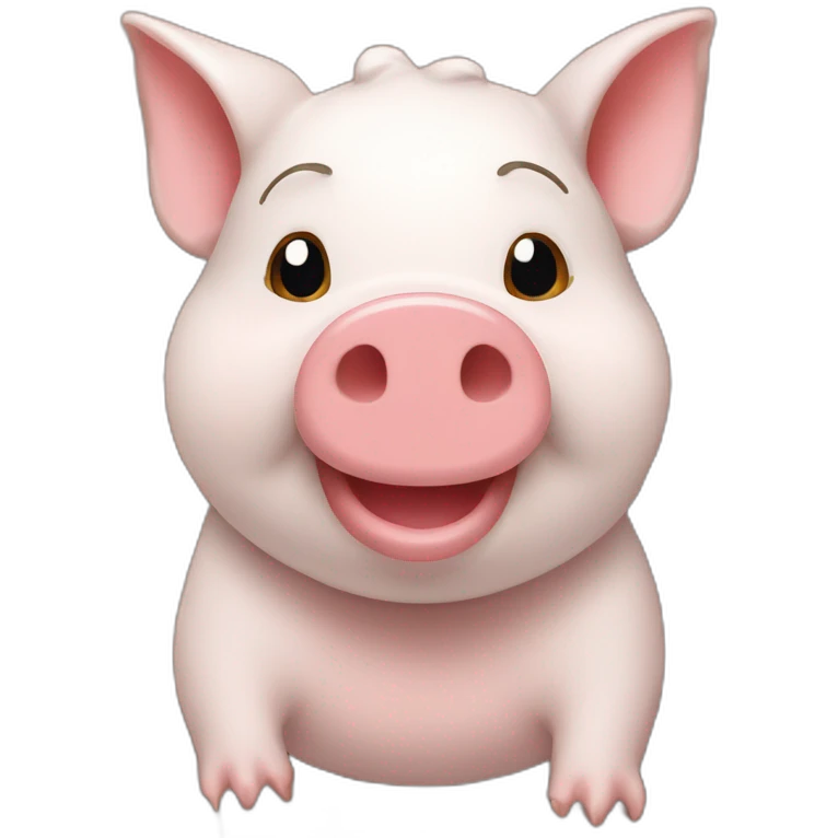 Un cochon sur une cheminée emoji
