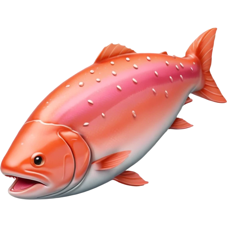 whole salmon with pink color emoji