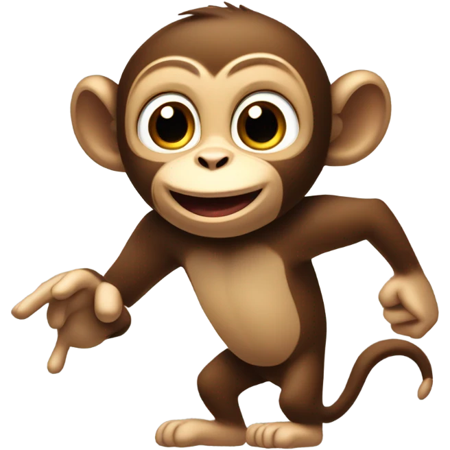 A silly monkey stealing emoji