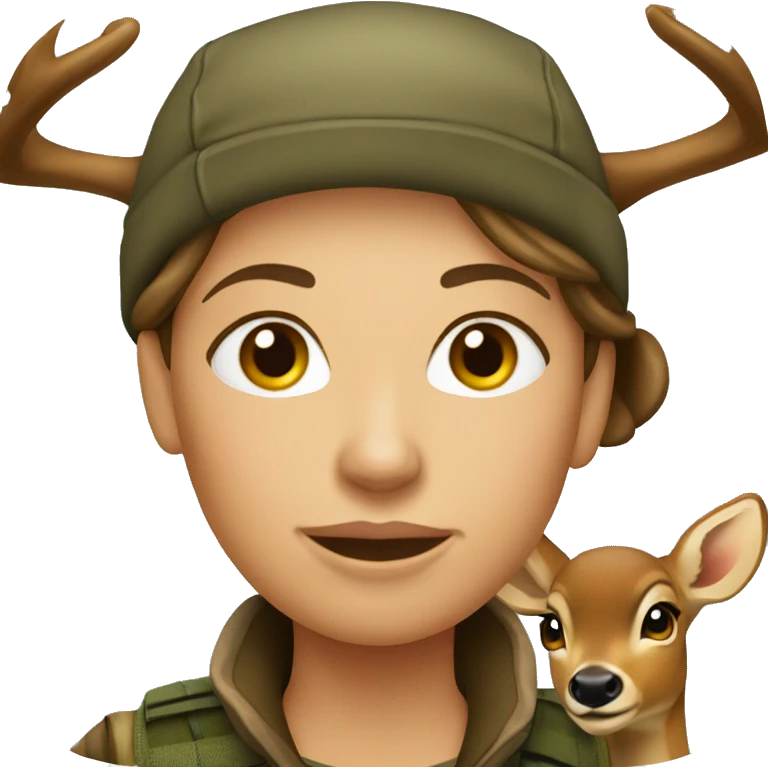 Female deer hunter emoji