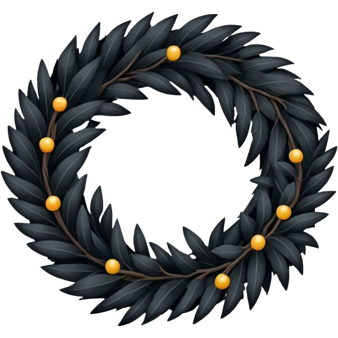 Black wreath emoji