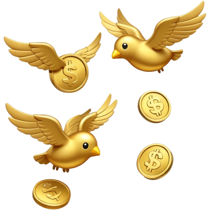 flying coins emoji