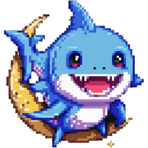 Baby shark on the moon emoji