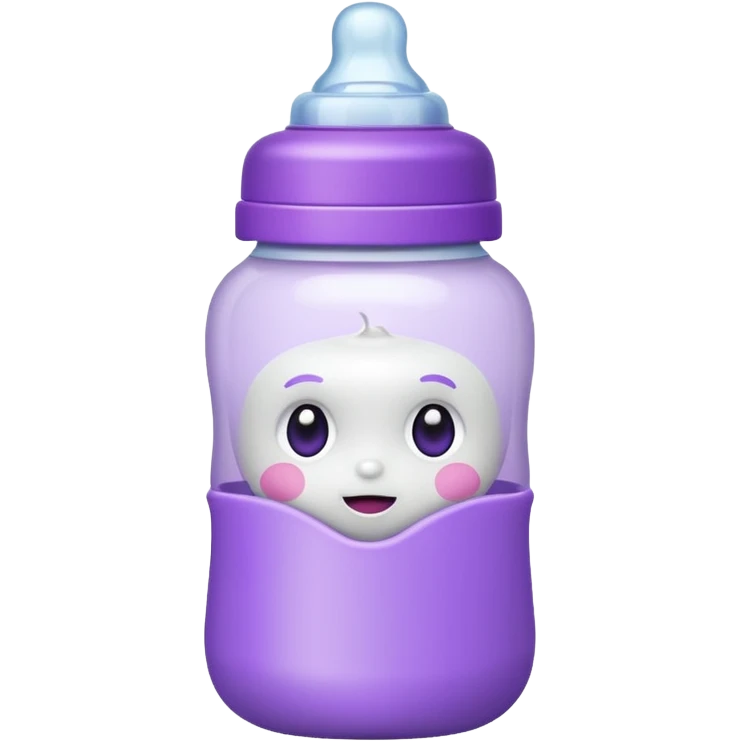 baby bottle white and purple emoji
