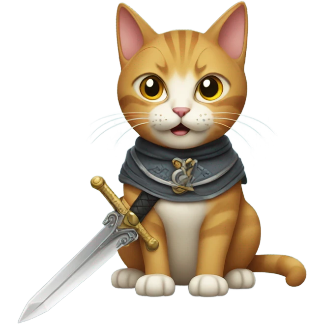 Cat whis sword  emoji