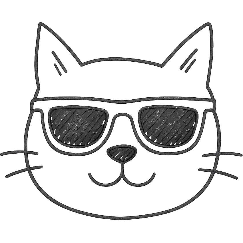 A cat wearing sunglasses emoji