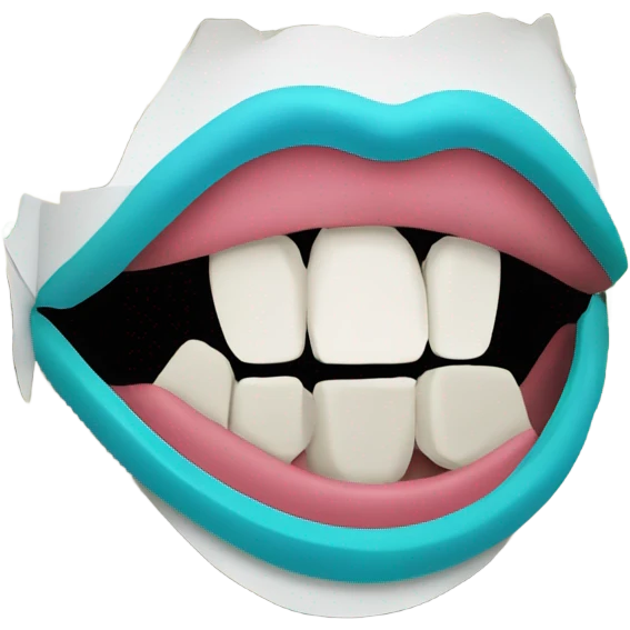 Mouth with braces eating money emoji