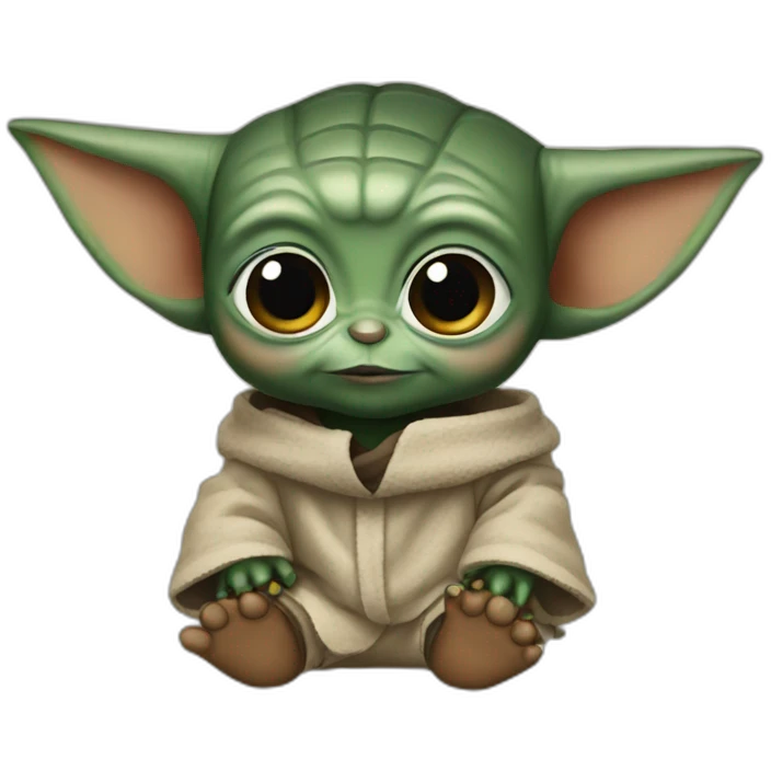 Black baby yoda emoji
