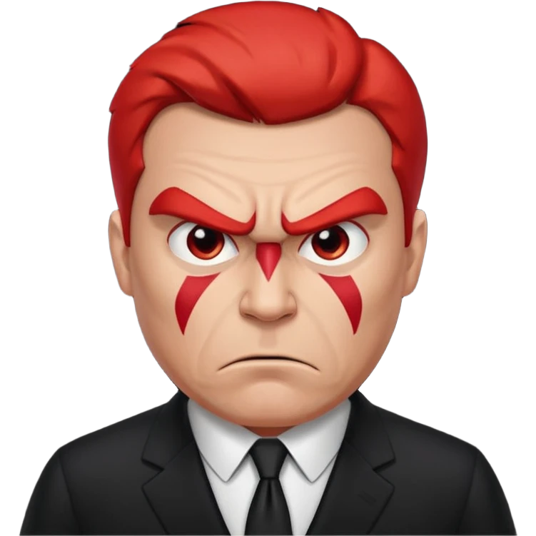very angry male boss in suit emoji