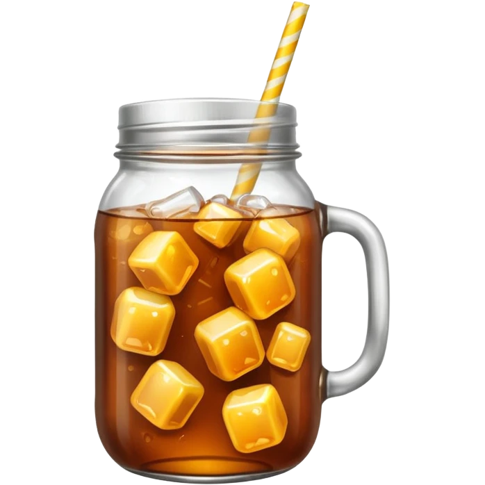 Ice tea in a mason jar emoji