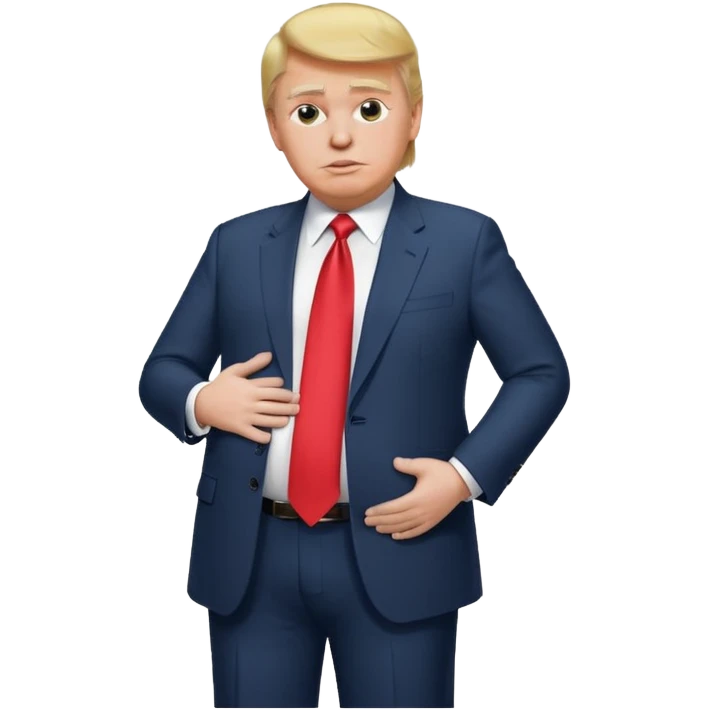 pregnant donald trump rubbing his belly emoji