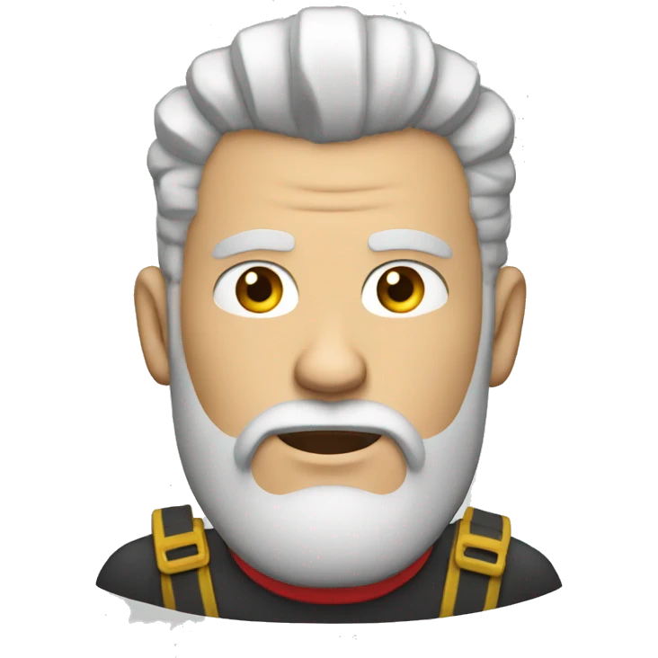White Man with red Mohawk and a goatee emoji