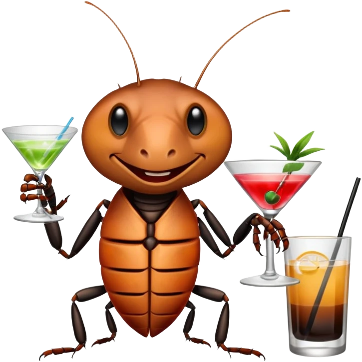 Cockroach bartender emoji