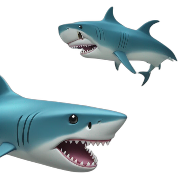 Requin avec un fantôme  emoji