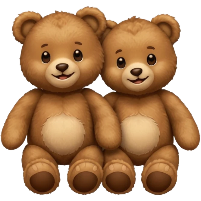 sweet twin teddy bears emoji