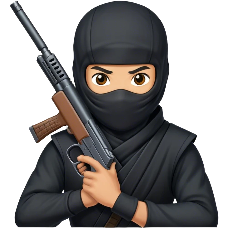 ninja holding a gun emoji