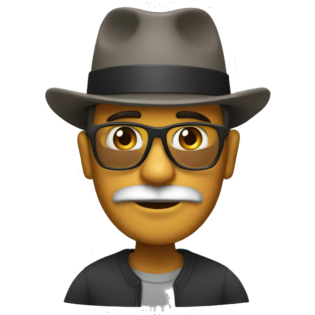 um tubarao com chapeu emoji