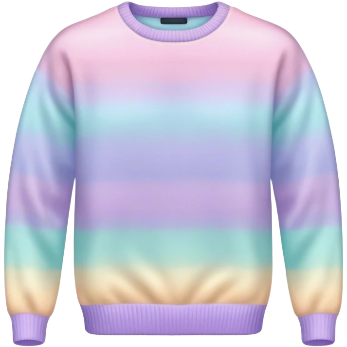 Pastel Easter ombré sweater isolated emoji