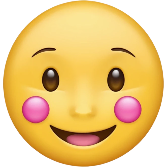 Yellow emoji with pink under eye patches emoji