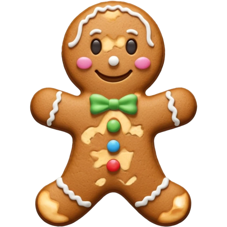 Gingerbread men cookie emoji