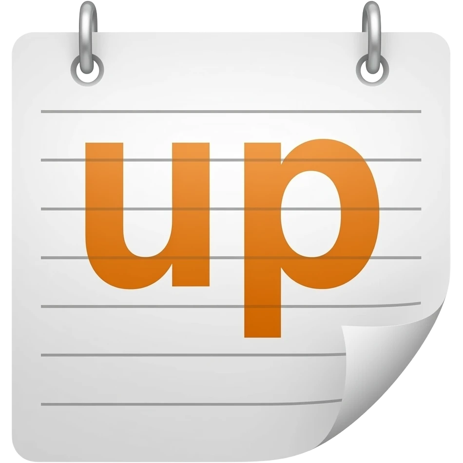 Sign up word and paper emoji