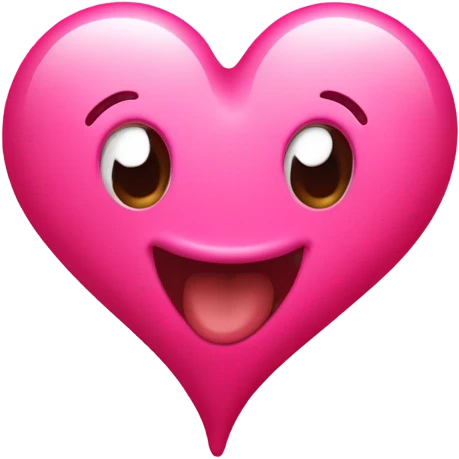 Poop emoji pink and red heart  emoji